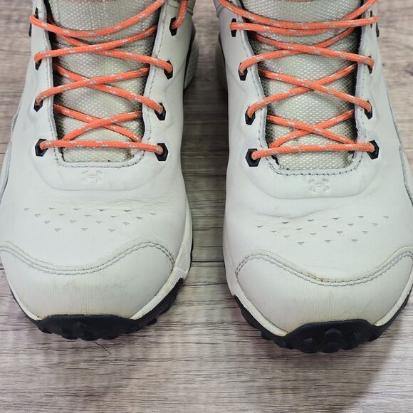 Under Armour Tabor Ridge Gore Tex Women's Size 6.5 Beige Leather Hiking Boots - Picture 4 of 14